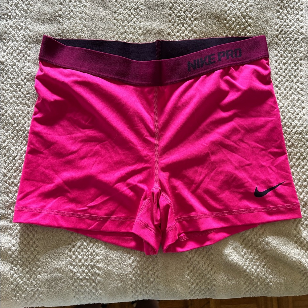 Nike Pink Athletic Shorts with Compression Fit